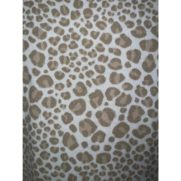 1X Vegan Cashmere Snow Leopard Ultra Soft SWEATER Mockneck Emily Daniels NEW - Picture 2 of 7